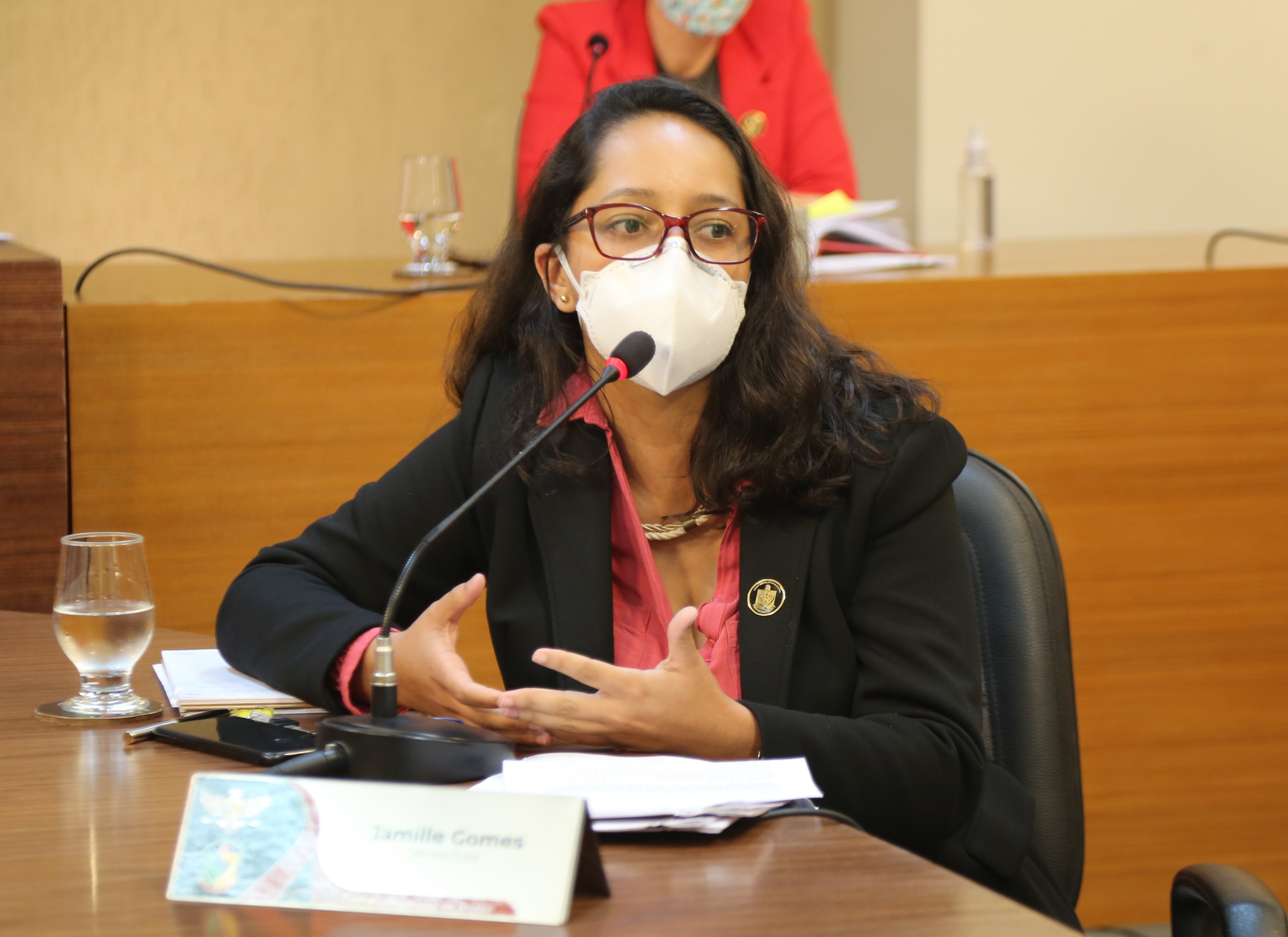 Vereadora Jamille Gomes (PT), 2ª Secretária da Mesa, e Presidente da Comissão de Finanças e Orçamento.JPG