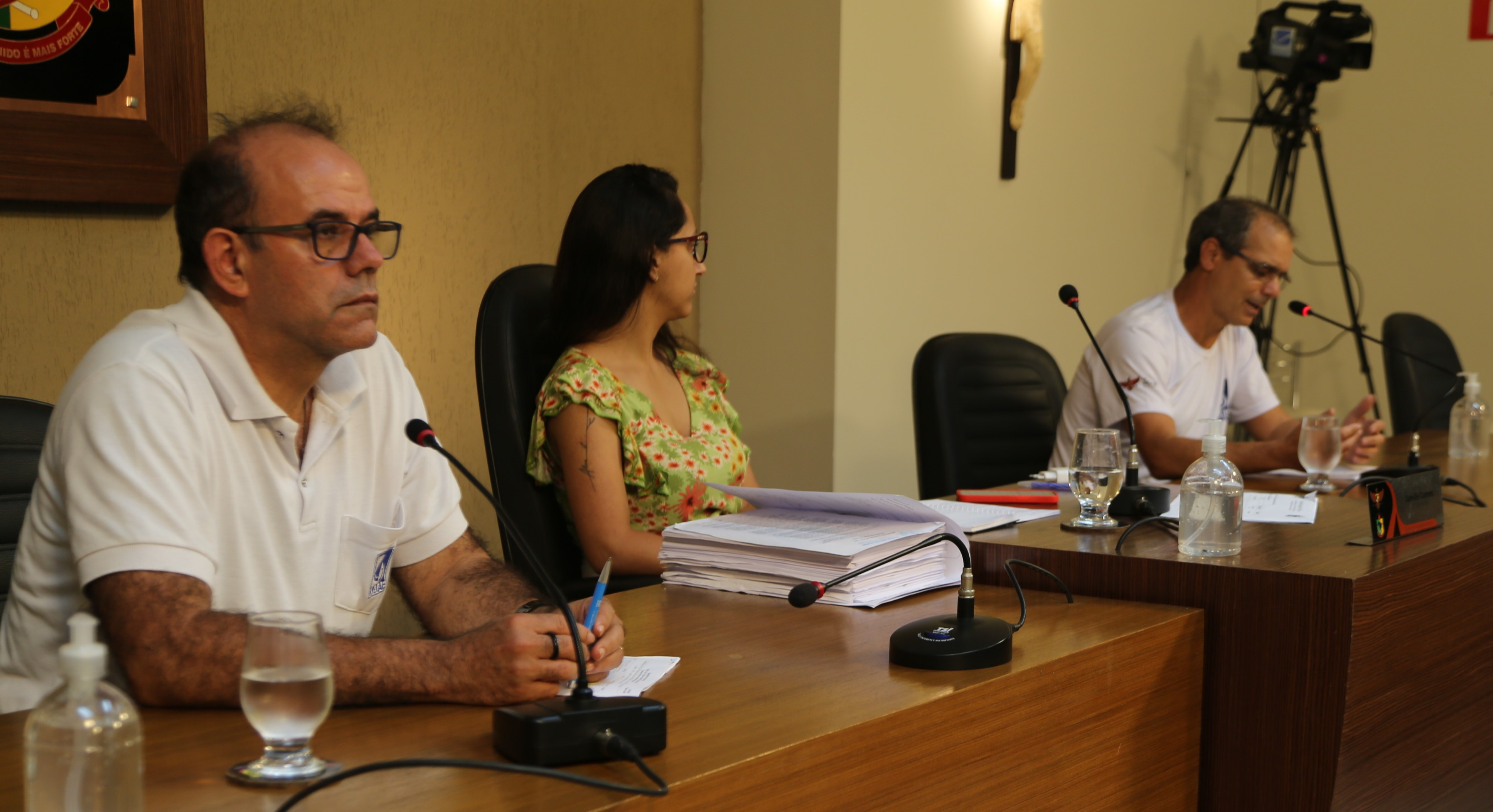 SAAE (serviço Autônomo de Água e Esgoto) Marcos Nunes e Manoel de Oliveira, diretor-presidente e ex-vereador da Casa Legislativa e o diretor de Gestão Corporativa (respectivamente)
