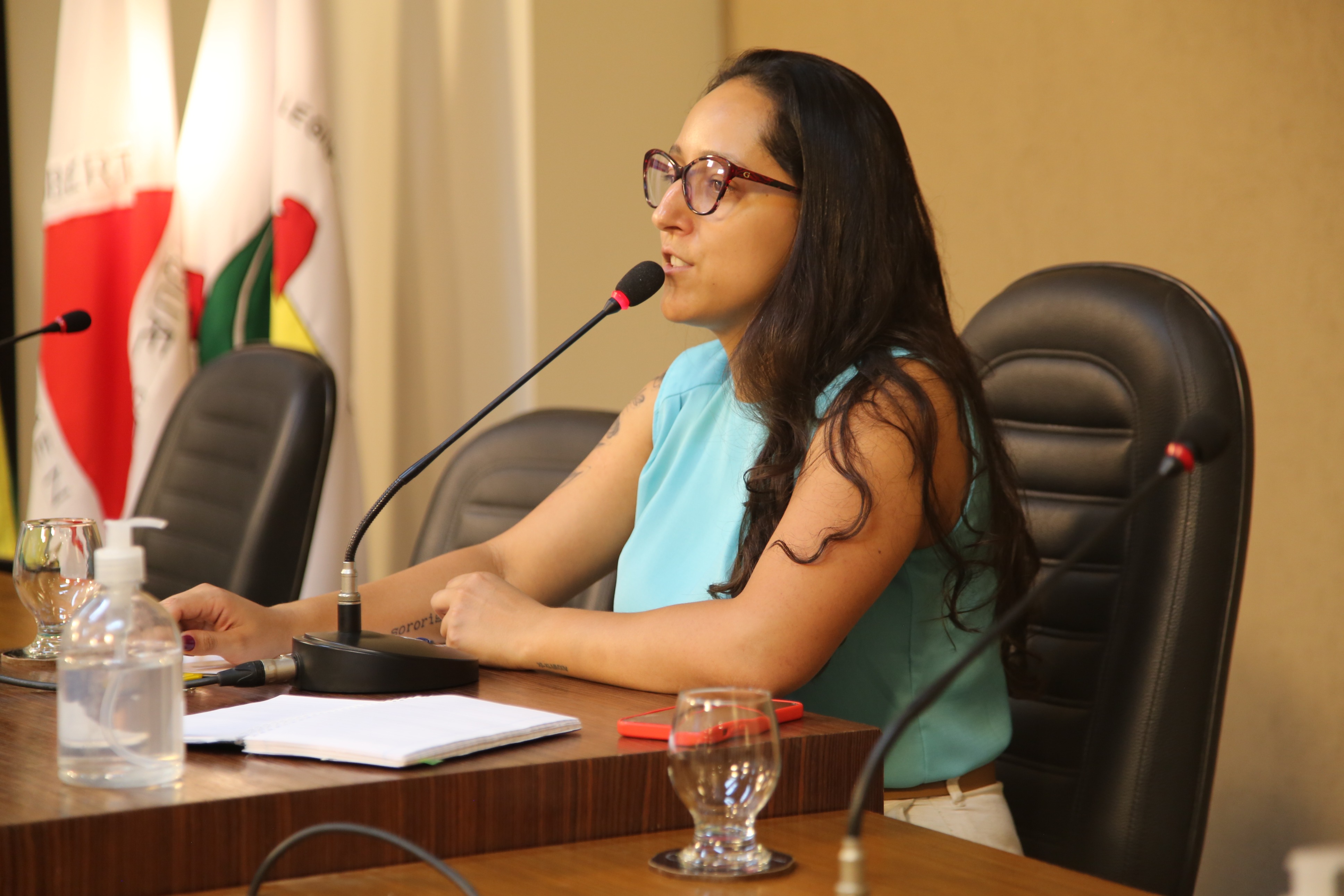 Vereadora Jamille Gomes (PT), autora do Requerimento que pediu a Audiência Pública.
