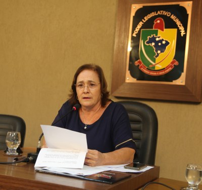 Vereadora Vanja Honorina (PSD), autora do Requerimento que solicita a audiência pública