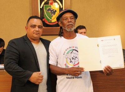 Reconhecimento Público Flávio Tarcísio Sebastião, mestre de Capoeira Requerimento de autoria do Vereador Robson Souza (PSB)