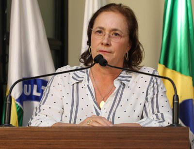 Vereadora Vanja Honorina (UNIÃO) Presidente da Comissão de Abastecimento, Indústria, Comércio e Defesa do Consumidor